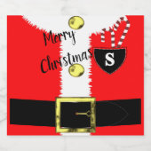 サンタメリークリスマスホリデーカワイイ ビールラベル (シングルラベル)