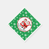 サンタメリークリスマス、クロース夫妻 スタンダードカクテルナプキン (角)