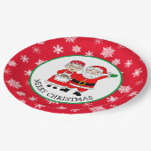 サンタメリークリスマス、クロース夫妻 ペーパープレート (アングル)