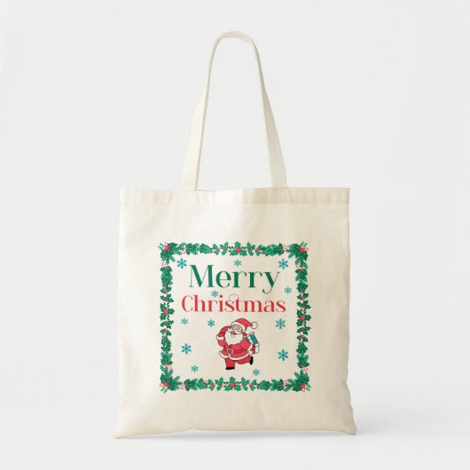 サンタメリークリスマス トートバッグ (正面)