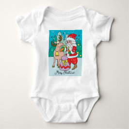 サンタメリークロース ベビーボディスーツ