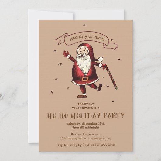 サンタメリーホHOホリデーパーティー 招待状 (正面)