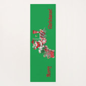 サンタメリーライディングペパーミントキャンディーの電車の手紙 ヨガマット (裏面)