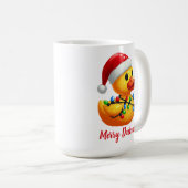 サンタメリーラバーダッククリスマス コーヒーマグカップ (正面右)