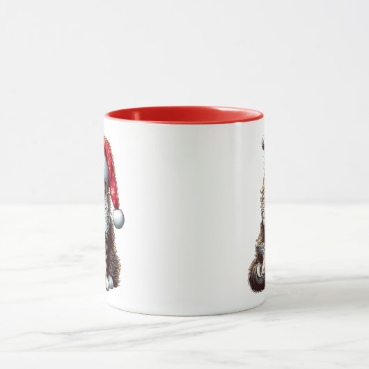 サンタメーンクーンキットクリスマスメーンキャット マグカップ (中央)