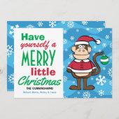 サンタモおもしろいンキーのクリスマス シーズンカード (正面/裏面)