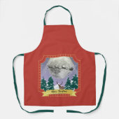 サンタモダントインデナーとヴィンテージクリスマスナイト エプロン (正面)