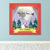 サンタモダントインデナーとヴィンテージクリスマスナイト キャンバスプリント (インサイチュ (ウッドフロア))