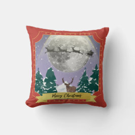 サンタモダントインデナーとヴィンテージクリスマスナイト クッション