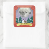 サンタモダントインデナーとヴィンテージクリスマスナイト スクエアシール (バッグ)