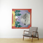 サンタモダントインデナーとヴィンテージクリスマスナイト タペストリー (インサイチュ(横))