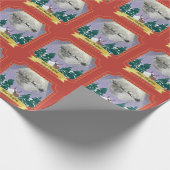 サンタモダントインデナーとヴィンテージクリスマスナイト ラッピングペーパー (角)