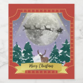 サンタモダントインデナーとヴィンテージクリスマスナイト ワインラベル (シングルラベル)