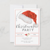 サンタモダンハットクリスマスパーティー 招待状 (正面)