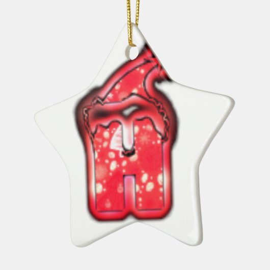 サンタモダンハットコレクション。 セラミックオーナメント (左)