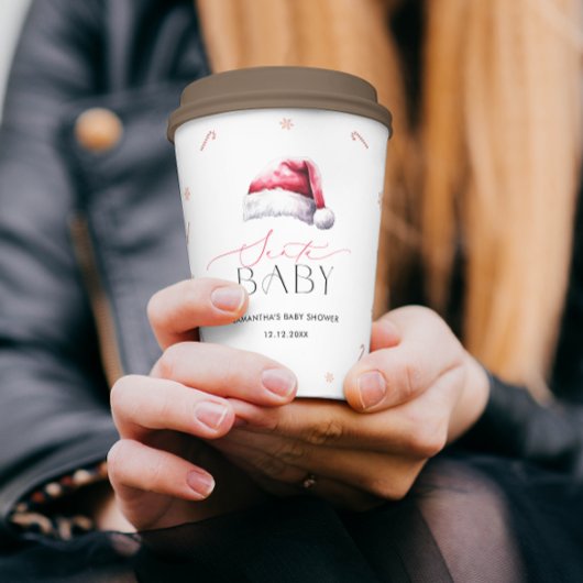 サンタモダンベビークリスマスベビーシャワー紙カップ 紙コップ