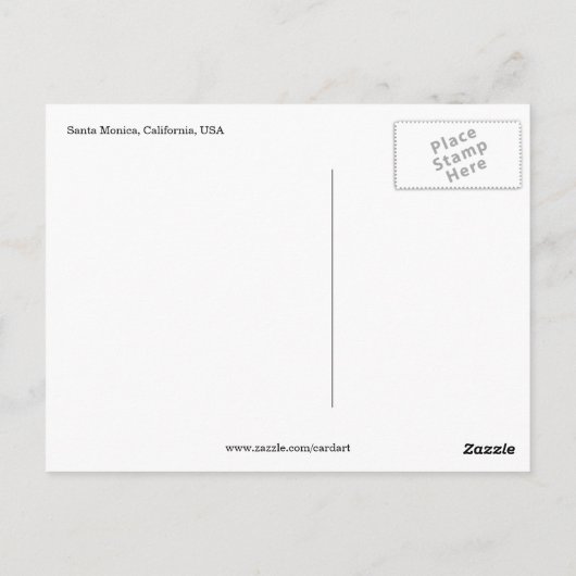 サンタモニカのライフガード ポストカード (裏面)