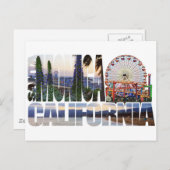 サンタモニカのロゴフラワーズピアビーチ ポストカード (正面/裏面)