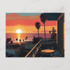 サンタモニカの夕日 #1 ポストカード