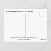 サンタモニカの夕日 #1 ポストカード (裏面)