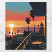 サンタモニカの日の#1 ワインラベル (シングルラベル)