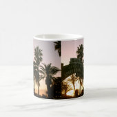 サンタモニカの日没のマグ コーヒーマグカップ (中央)