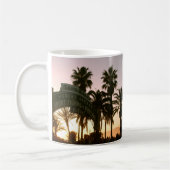 サンタモニカの日没のマグ コーヒーマグカップ (左)