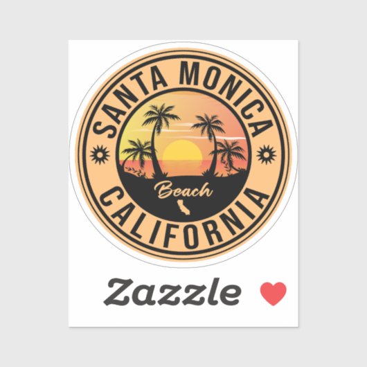 サンタモニカカリフォルニアサンセットバケーションデミディーズ シール (シート)