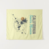 サンタモニカカリフォルニアジオメトリパームズ タペストリー (正面(横))