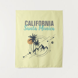サンタモニカカリフォルニアジオメトリパームズ タペストリー