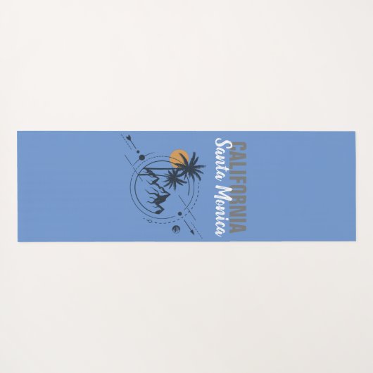 サンタモニカカリフォルニアジオメトリパームズ ヨガマット (裏面(横))