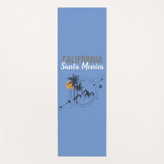 サンタモニカカリフォルニアジオメトリパームズ ヨガマット (正面)