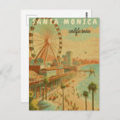 サンタモニカカリフォルニアビンテージトラベルcl ポストカード (正面/裏面)
