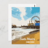 サンタモニカカリフォルニアポストカード ポストカード (正面/裏面)