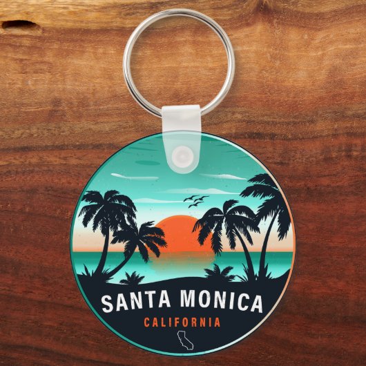 サンタモニカカリフォルニアレトロサンセットデミディアズ80s キーホルダー (裏面)
