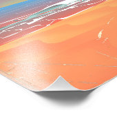 サンタモニカカリフォルニアヴィンテージビーチポスター フォトプリント            (角)