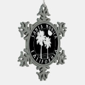 サンタモニカカリフォルニア スノーフレークピューターオーナメント (左)