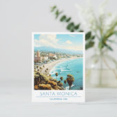 サンタモニカカリフォルニアUSAヴィンテージトラベル ポストカード (スタンド正面)