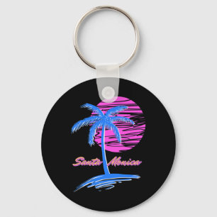 サンタモニカビーチアウトルン80sエステティックVAPORWAVE キーホルダー