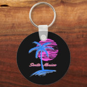 サンタモニカビーチアウトルン80sエステティックVAPORWAVE キーホルダー (正面)