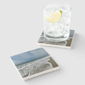 サンタモニカビーチイン秋。 ストーンコースター (横)