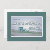 サンタモニカビーチカリフォルニアポストカード ポストカード (正面/裏面)