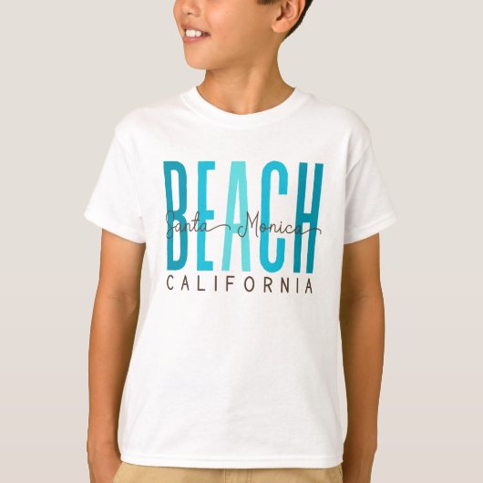 サンタモニカビーチカリフォルニア(海) Tシャツ (正面)