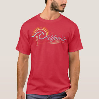 サンタモニカビーチサマーデザインTシャツ Tシャツ