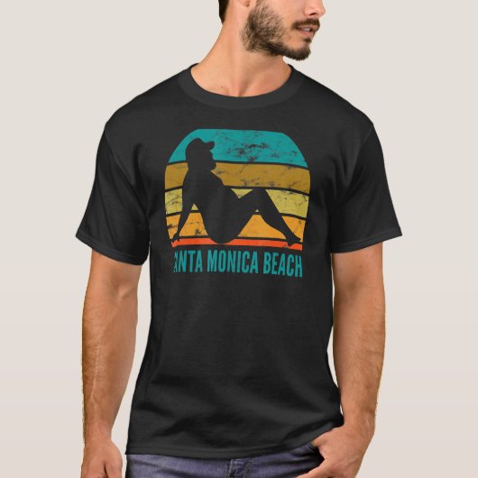 サンタモニカビーチユーモア飲む大人のジョーク Tシャツ (正面)