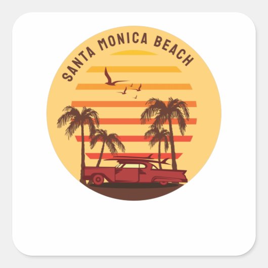 サンタモニカビーチ スクエアシール (正面)