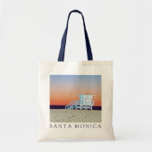 サンタモニカビーチ |ロサンゼルス、カリフォルニア トートバッグ (正面)