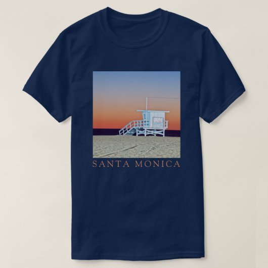 サンタモニカビーチ | ロサンゼルス, カリフォルニア Tシャツ (デザイン正面)
