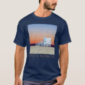 サンタモニカビーチ | ロサンゼルス, カリフォルニア Tシャツ (正面)
