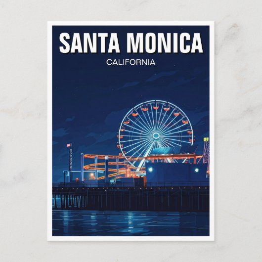 サンタモニカピアカリフォルニアロサンゼルス ポストカード (正面)